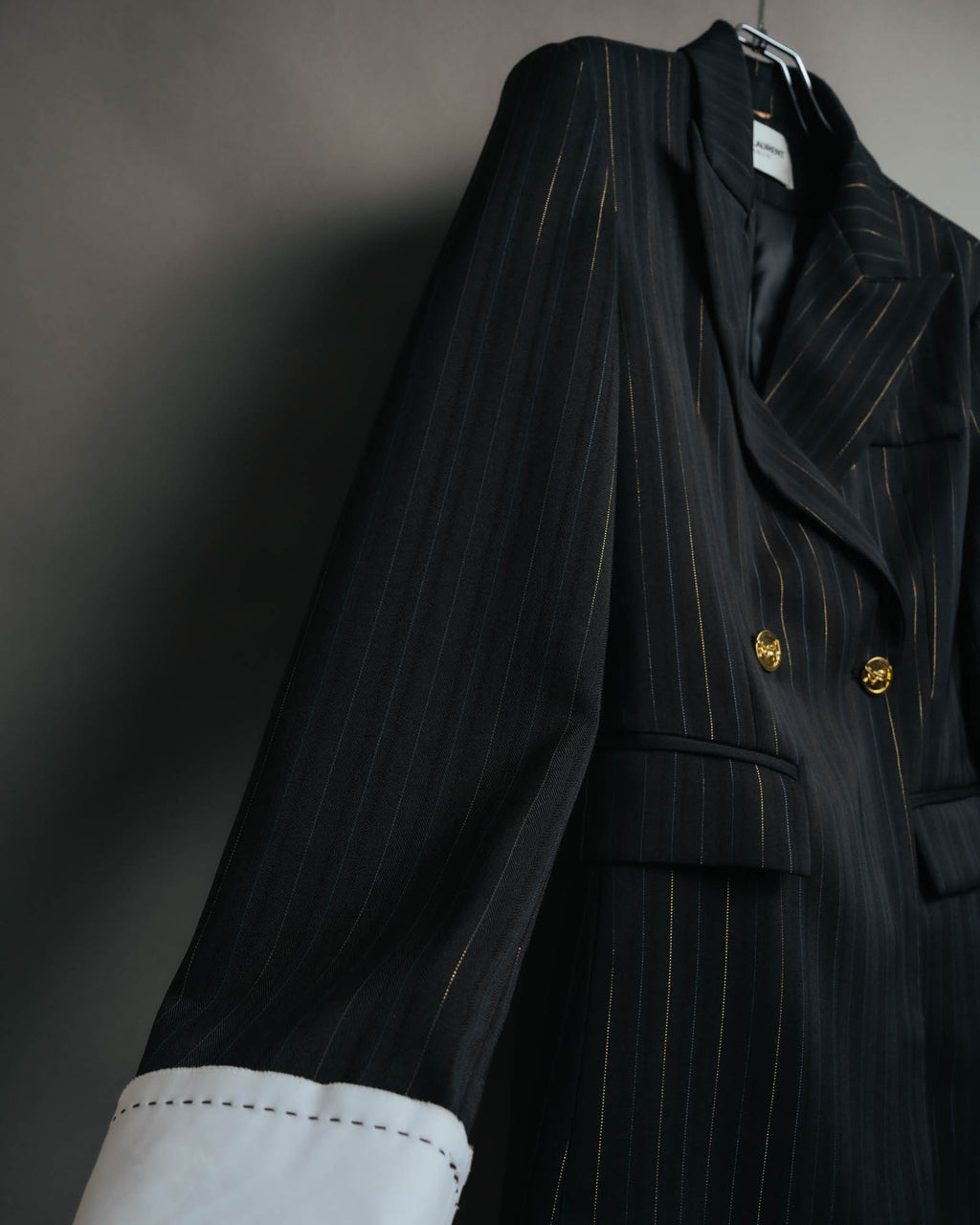 -SPECIAL-“SAINT LAURENT” 18's- Modern pinstripe double breasted jacket