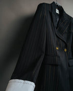 -SPECIAL-“SAINT LAURENT” 18's- Modern pinstripe double breasted jacket