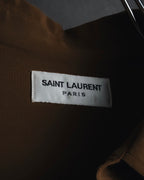 "SAINT LAURENT" 2021AW silk crepe de chine french-cuff shirt