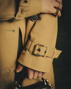 –SPECIAL– “Maison Martin Margiela” 2012AW Leather trench coat with Line 4 printed lining