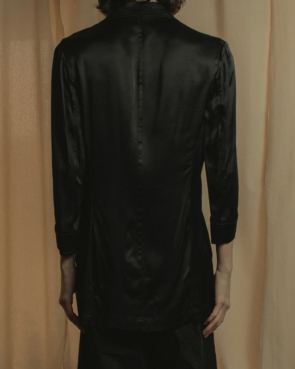 "Yohji Yamamoto +NOIR" 2005SS Rayon draping tailored jacket