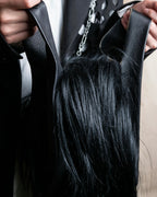 "MAISON MARGIELA" Wig fur design chain shoulder leather bag