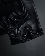 “HERMES” 2000’s Jumbo hook leather gloves