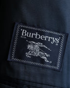 "BURBERRYS" Micro check pattern metal button blazer