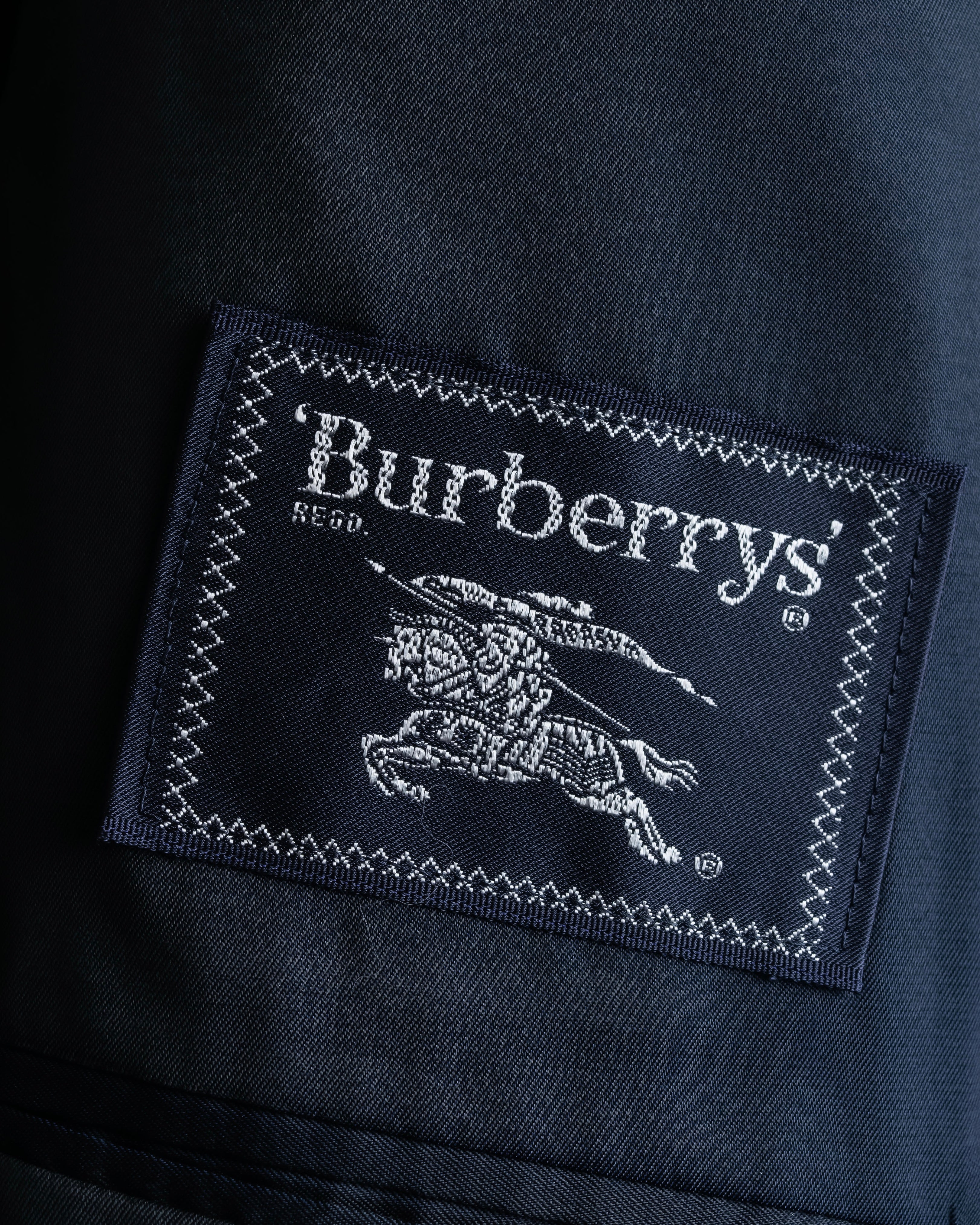 "BURBERRYS" Micro check pattern metal button blazer