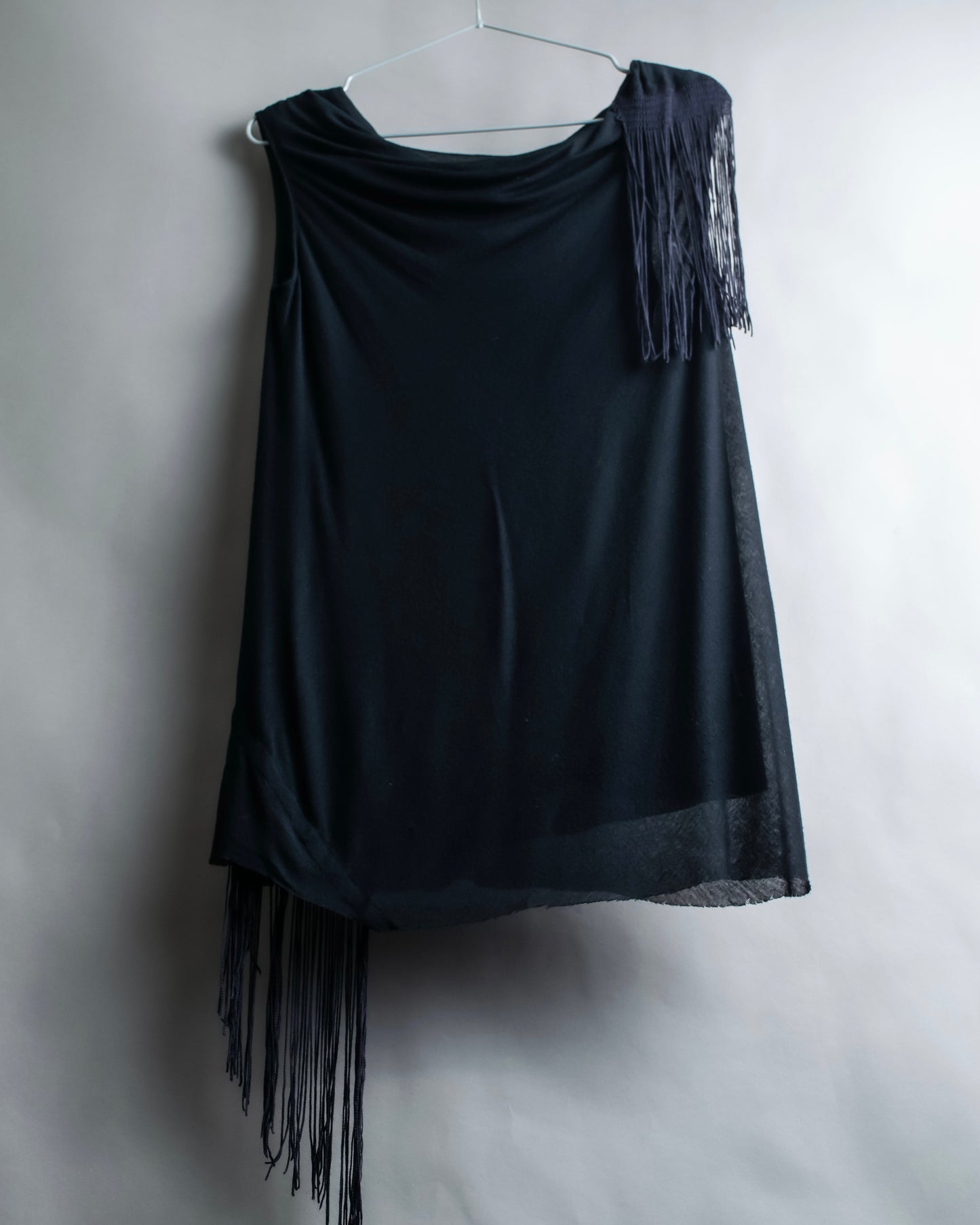 "Rick Owens Lilies" Fringe design draping sleeveless tops