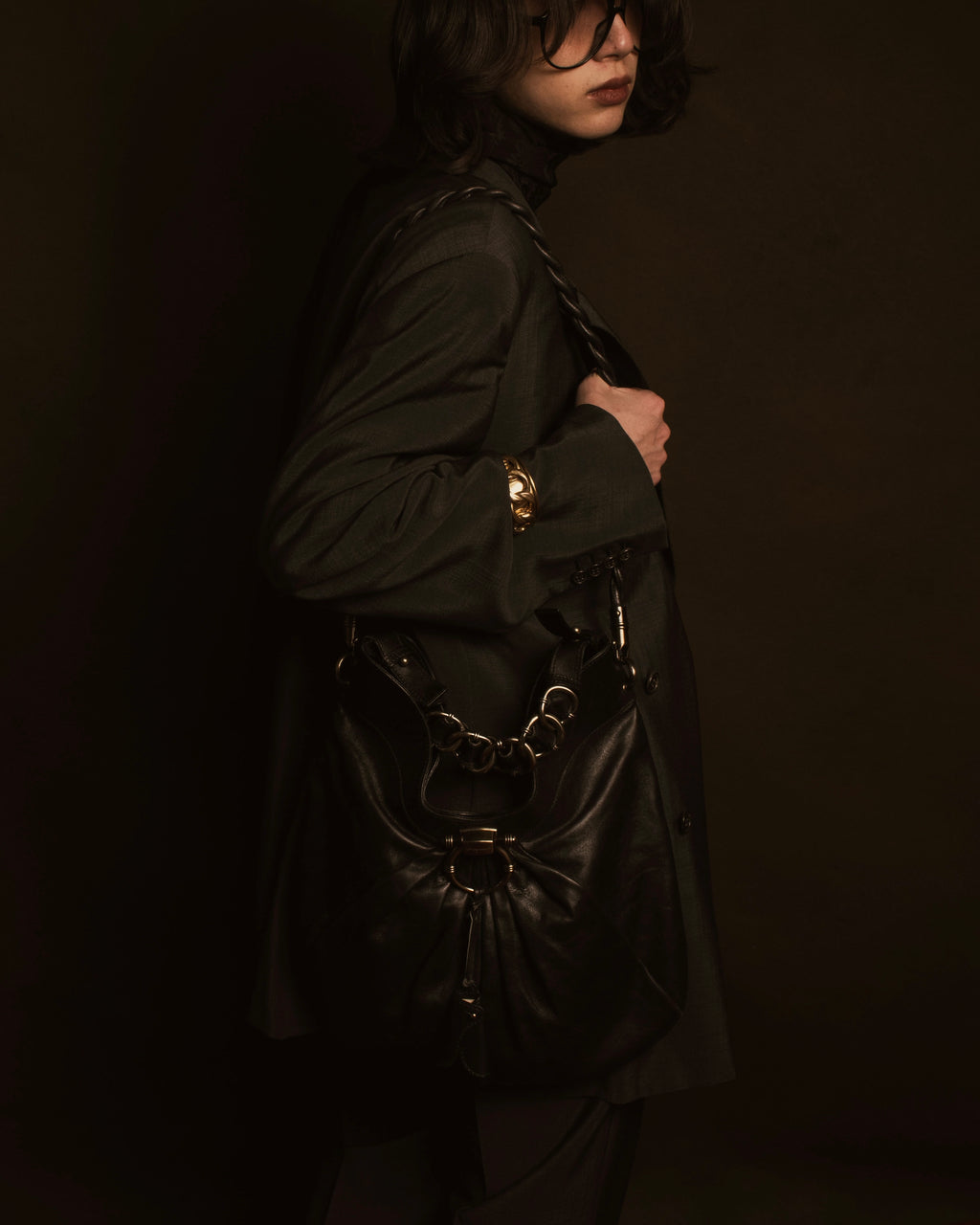 –SPECIAL– "Salvatore Ferragamo"
00’s Gancini gathered leather hobo bag