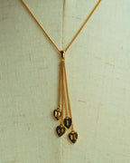“Christian Dior” 00’s Dior heart charm tassel necklace