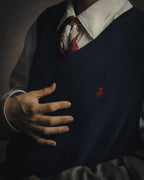 -MOOD MILLÉSIMES- Polo by Ralph Lauren” 90’s-00’s deep navy pima cotton knit vest