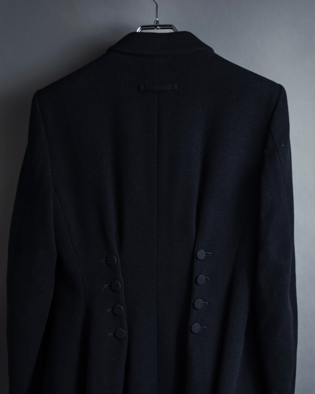 -SPECIAL- "JEAN PAUL GAULTIER"
 90's-00's Waist shape A-line silhouette black color super long coat