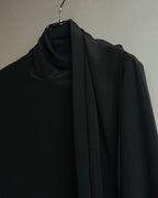 -SPECIAL- "SAINT LAURENT PARIS" 10's Fluid silk scarf-neck blouse