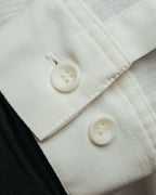 “UMBERTO GINOCCHIETTI“ 80’s-90’s pleated front ivory dress shirt