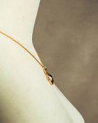"Christian Dior" 80's-90's Gold monogram pendant necklace