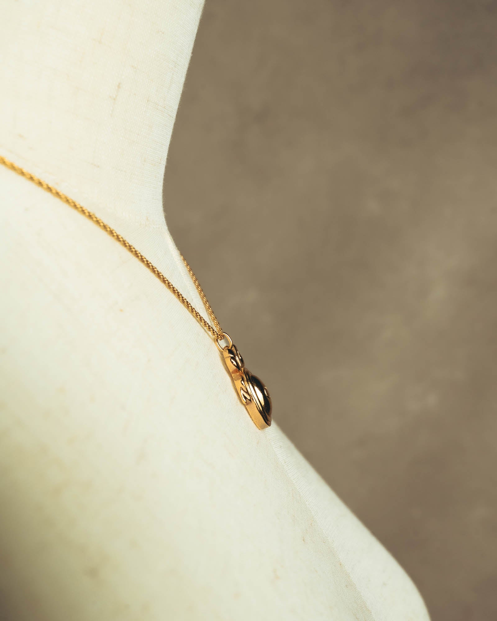 "Christian Dior" 80's-90's Gold monogram pendant necklace