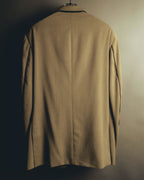 -SPECIAL- "Hermès" 80's-00's Leather collar tailored blazer