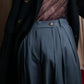 "Vivienne Westwood RED LABEL"    3 tuck blue gray color wide silhouette slacks