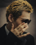 -SPECIAL- “GUCCI” 2010’s Oversized titanium and acetate sunglasses