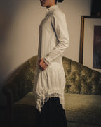 -SPECIAL- “JUNYA WATANABE COMME des GARÇONS MAN PINK”2005AW Victorian lace pleated asymmetric long shirt