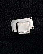 “TIFFANY & CO.” 2010’s Grained leather chain shoulder bag