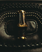 –SPECIAL– "GUCCI" 10's Embellished bamboo leather handbag