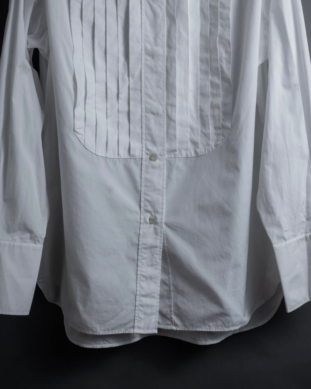 "CHANEL" 96's Spring collection tuck pleats shirt