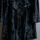 "EMPORIO ARMANI"  Leather belted design velour mid length gown coat