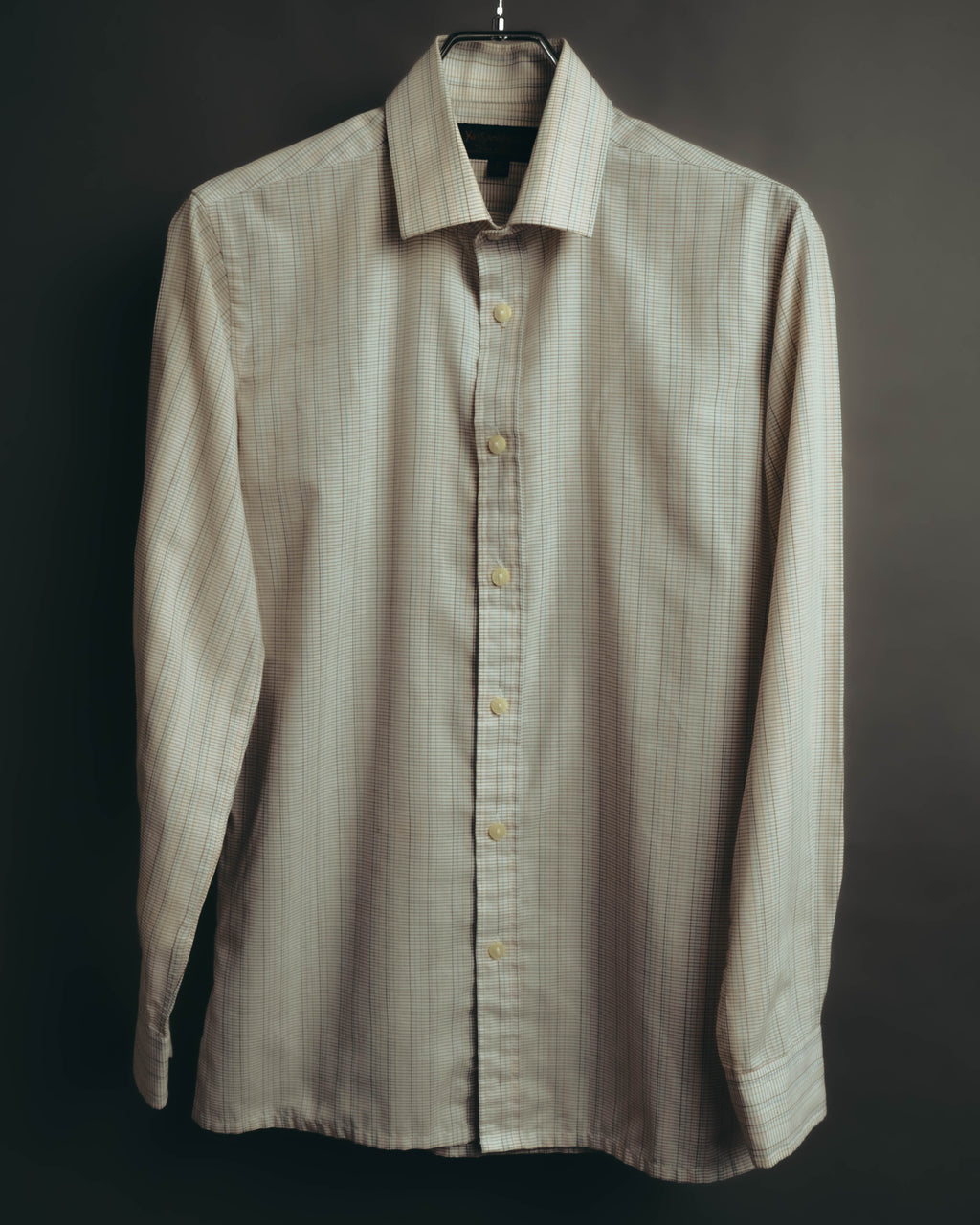 "Yves Saint Laurent" 70's Classic checked dress shirt
