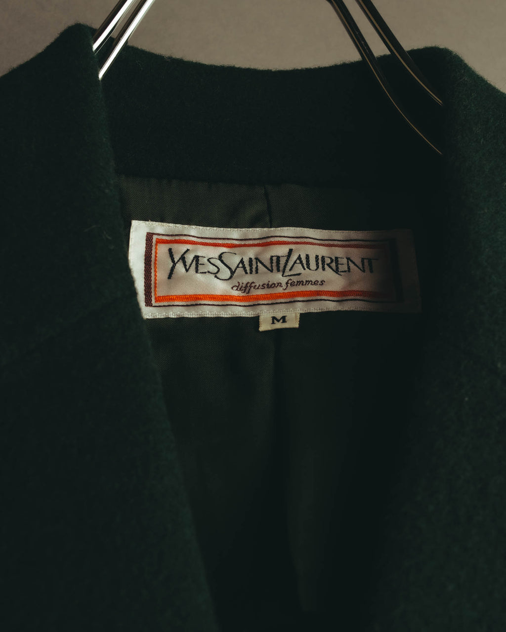 "Yves Saint Laurent" late 80's-early 90's Structured wool mohair double breasted coat