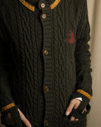 "Vivienne Westwood" Orb logo engraved cable knit cardigan