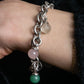 "Tiffany&Co" Multi-coloured stone motif silver bracelet