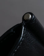 "BALENCIAGA" Logo motif money clip bi-fold wallet