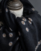 "CHANEL" Pearl fringe design gauze scarf