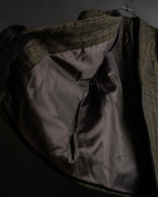 "BURBERRYS" Elbow patch design gun club check tweed jacket