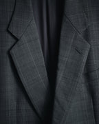 "YVES SAINT LAURENT" 80’s-90’s glen check tailored suit set