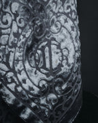 "Christian Dior" 80’s-90’s Burnout velvet arabesque logo stole