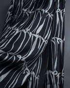 "GUCCI" Handwritten calligraphy pattern silk shirt