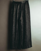 -SPECIAL- "Christian Dior" 00's Metallic silk blend fluid wide-leg trousers