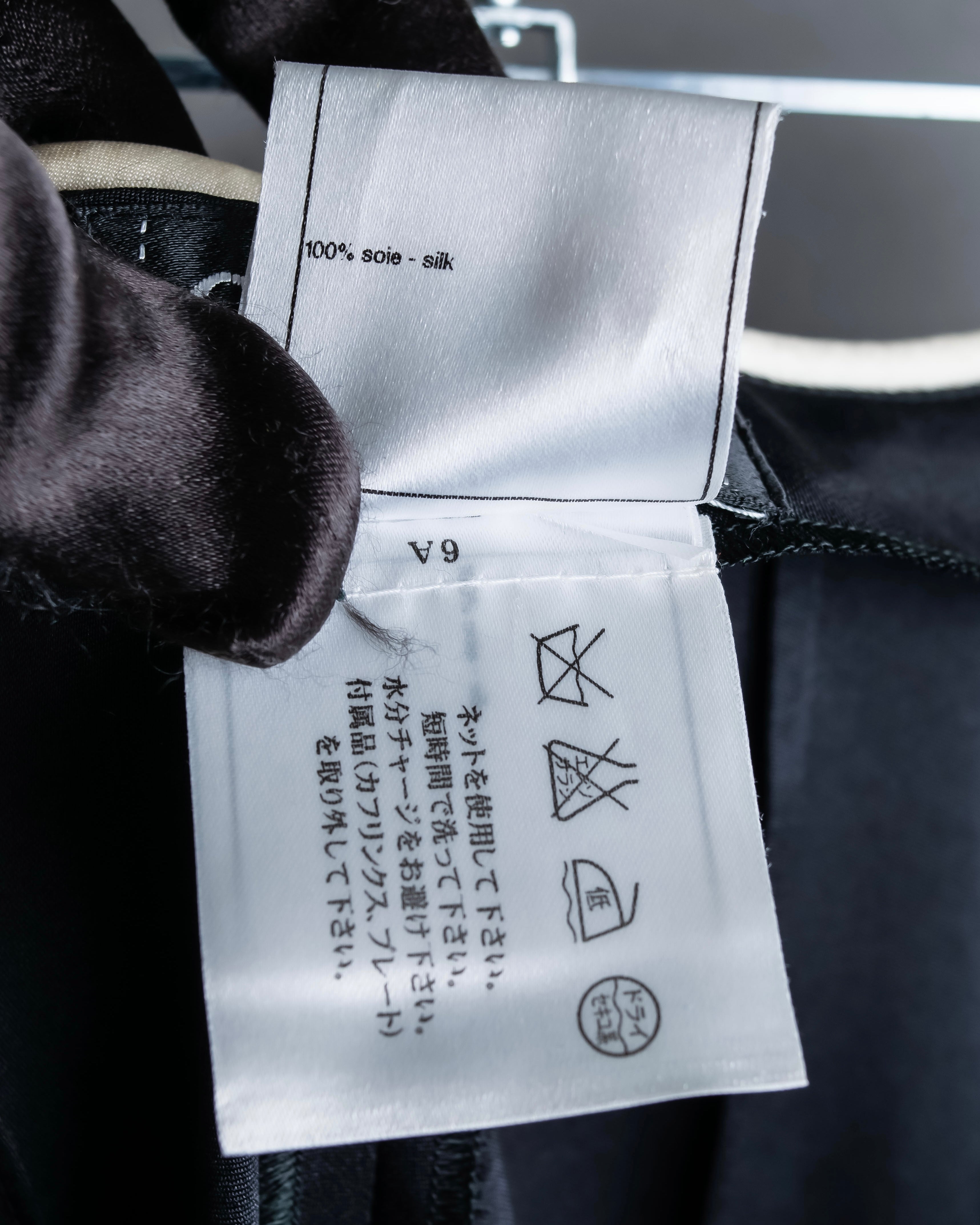 “CHANEL” Designed hem silk flare pants