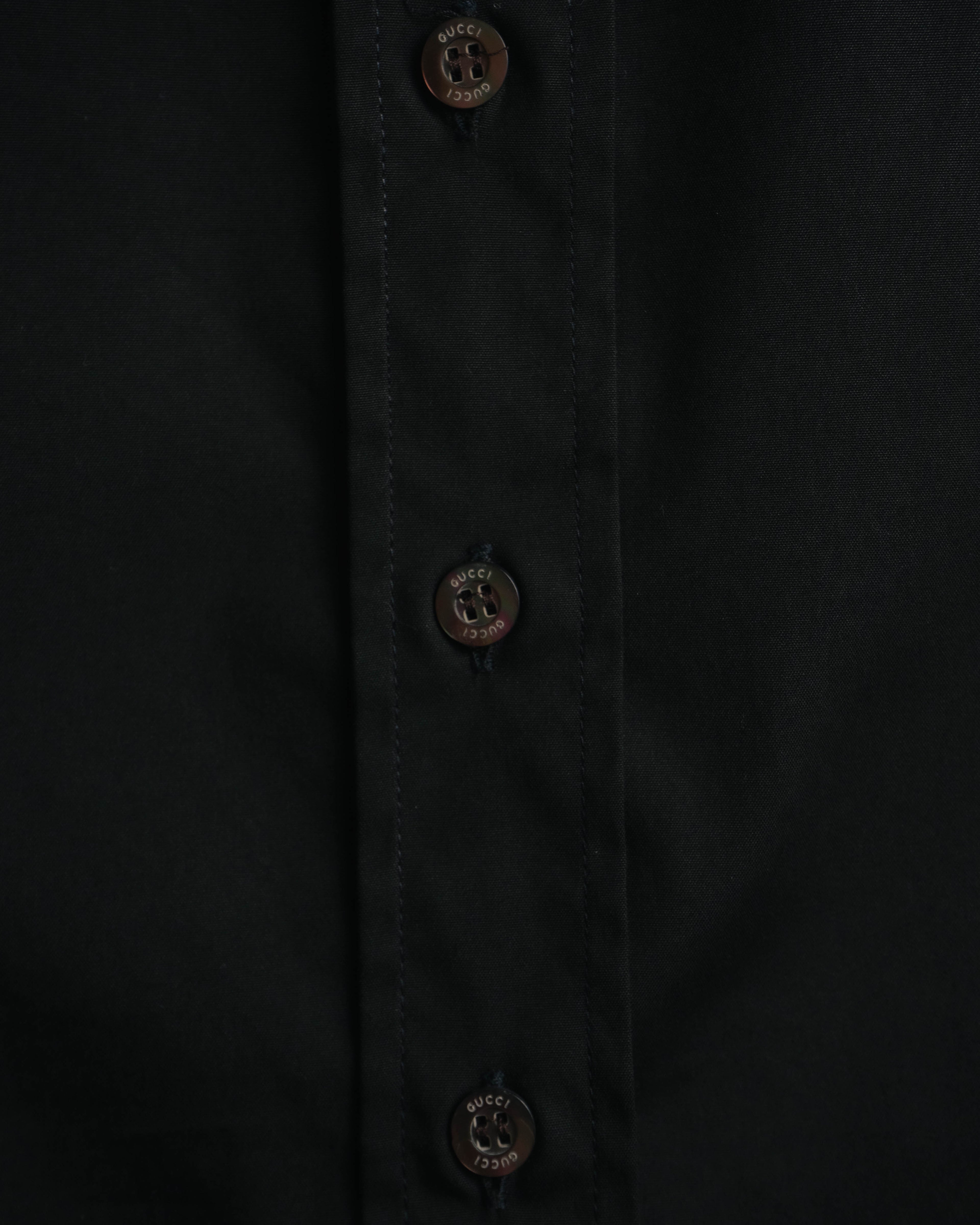 "GUCCI" 00's Black uniform long sleeve shirt