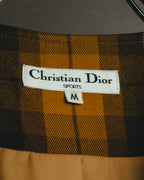 “Christian Dior” 90’s-00’s Plaid wool zip tailored vest