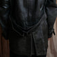 "PAUL SMITH" Military detail double-breasted sheepskin leather coat