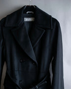 "Max Mara" Belted double breasted maxi trench coat