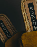 “Sergio Rossi” 2017-2023 suede sr1 espadrille slide sandals