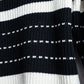 "liz claiborne" Thick pitch striped bicolor knit pullover