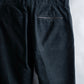 "HERMES" Leather trimmed design tapered pants