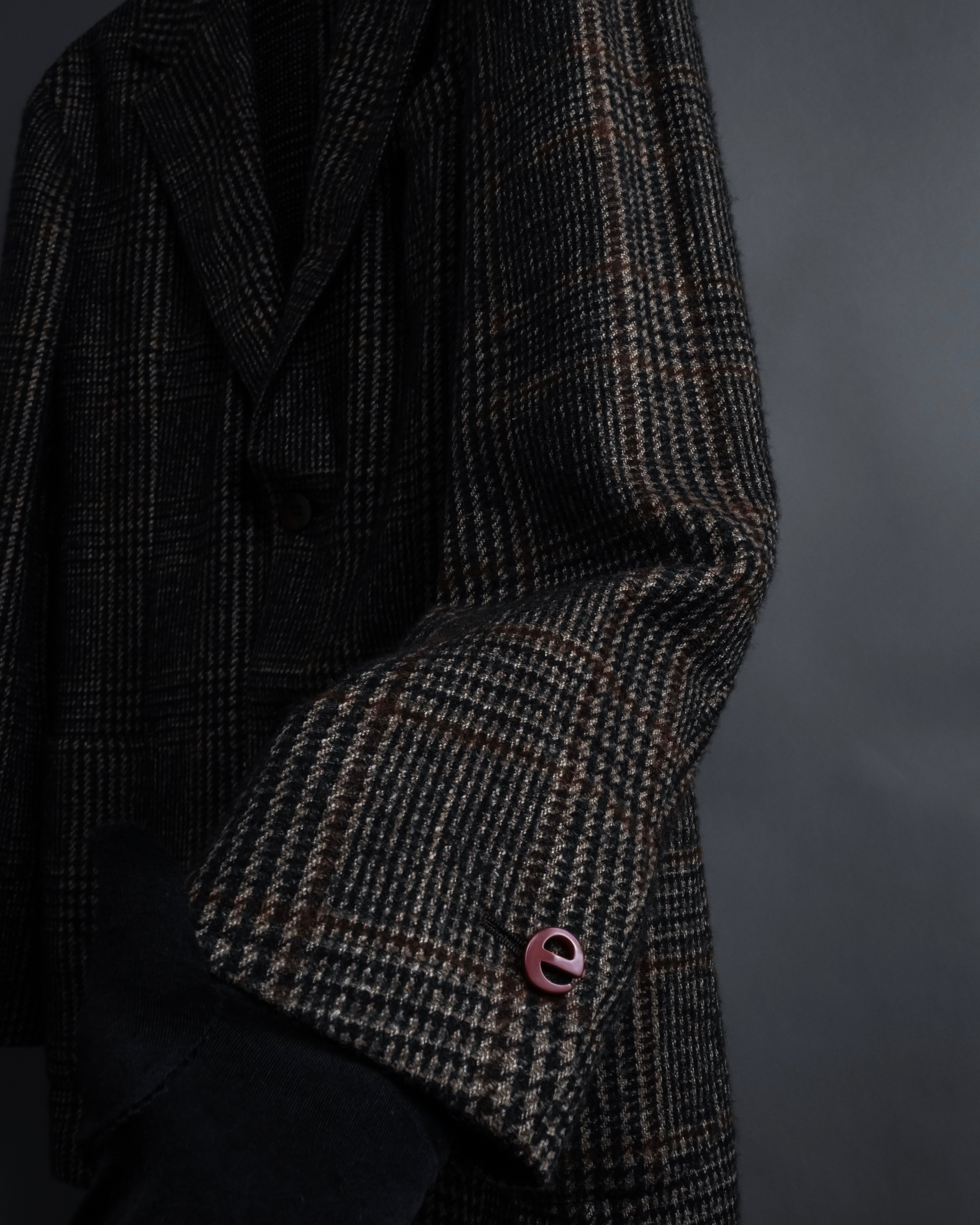 "Ernesto" Glen plaid flannel tailored jacket