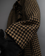 "RED VALENTINO" Ruffled frill detail tweed coat