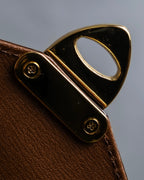 "Valentino Garavani" Leather combination design gold parts shoulder bag