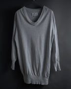 "Maison Margiela" 18SS elbow patch cotton v-neck knit
