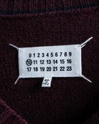 "MAISON MARGIELA"
20AW burgundy color V-neck knit
